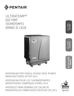 ultratemp® heat pump thermopompes bombas de calor