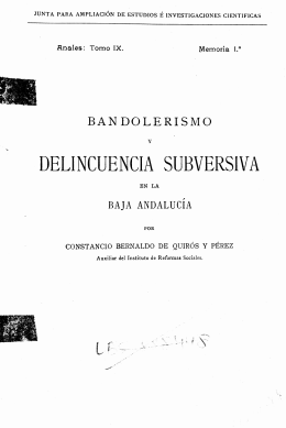 Bandolerismo y delincuencia subversiva en la Baja Andalucía