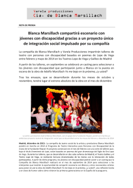 Blanca Marsillach compartirá escenario con jóvenes