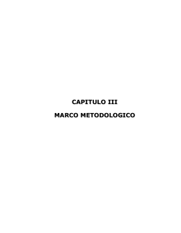 CAPITULO III MARCO METODOLOGICO