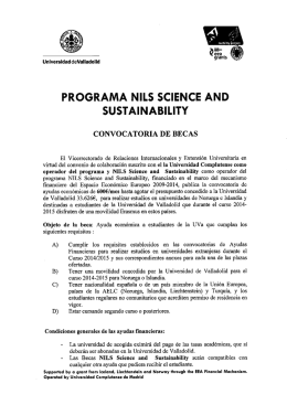 PROGRAMA NILS SCIENCE AND SUSTAINABILITY