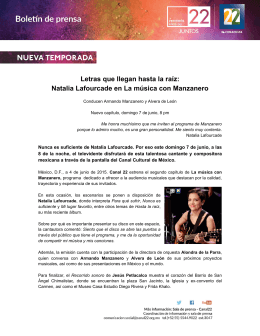 Natalia Lafourcade en La música con Manzanero