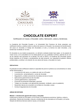 CHOCOLATE EXPERT - Universidad San Francisco de Quito