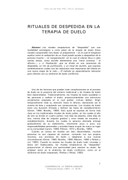 rituales de despedida en la terapia de duelo