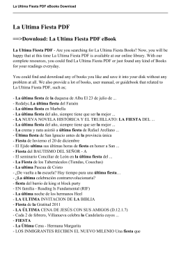 La Ultima Fiesta PDF eBook