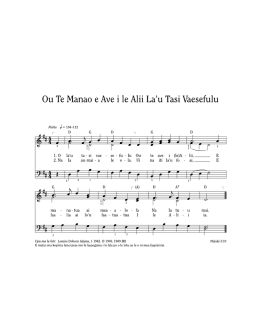 Ou Te Manao 6 Ave i le A111 La`u Tasi Vaesefulu T?