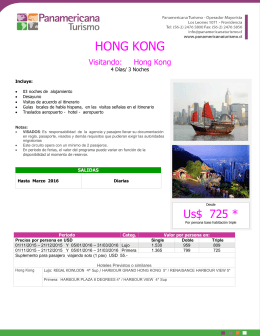 HONG KONG - Panamericana Turismo