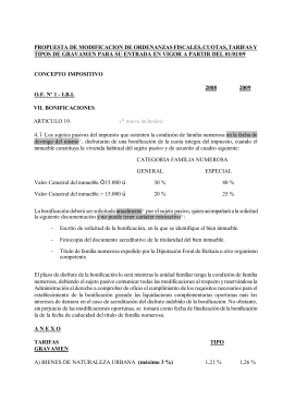 propuesta de modificacion de ordenanzas fiscales, cuotas, tarifas y