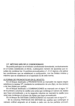 Quinielas Condicionadas