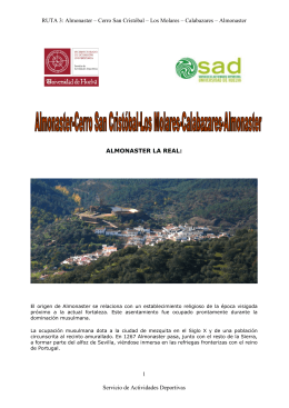 RUTA 3: Almonaster – Cerro San Cristóbal – Los Molares