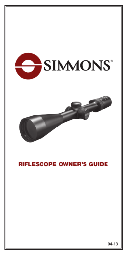 RIFLESCOPE OWNER`S GUIDE