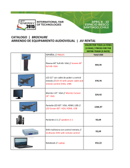 catalogo | brochure arriendo de equipamiento audiovisual