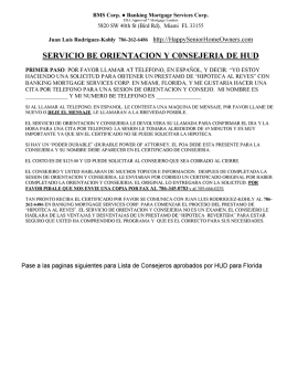 servicio be orientacion y consejeria de hud