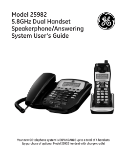 Model 25982 5.8GHz Dual Handset Speakerphone/Answering