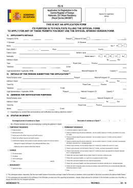 Application for Registration in the Central Register of Foreign