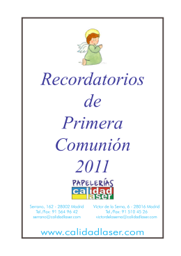 Recordatorios de Primera Comunión 2011