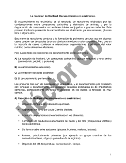 1 La reacción de Maillard. Oscurecimiento no enzimático. El