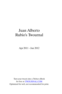 Juan Alberto Rubio`s Twournal