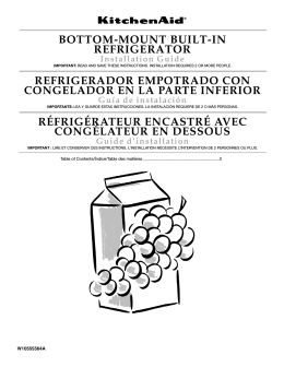 BOTTOM-MOUNT BUILT-IN REFRIGERATOR