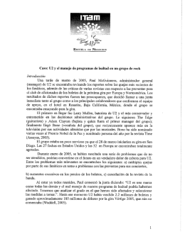 Caso: U2 y el manejo de programas de lealtad en un