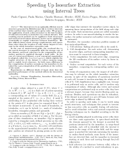 Speeding p Isosurface Extraction using Interval Trees Paolo