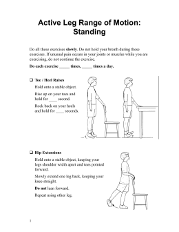Active Leg Range of Motion: Standing - Spanish