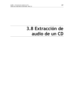 3.8 Extracción de audio de un CD