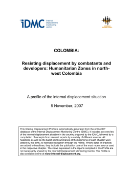 COLOMBIA: Resisting displacement by combatants and developers