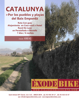 CATALUNYA - Viajes en bicicleta