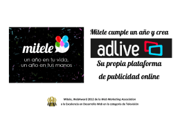 Dossier primer aniversario Mitele