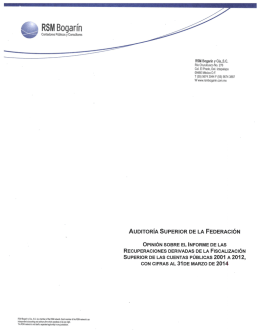 RSM Bogarín y Cía.,S.C. - Auditoría Superior de la Federación