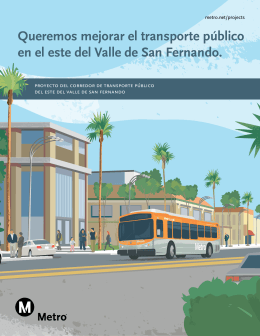 Queremos mejorar el transporte público en el este del Valle de San