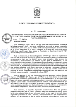 Resolución de Superintendencia N° 211