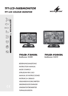 TVLCD-720COL TVLCD-920COL