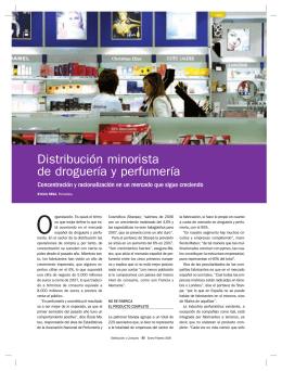 Distribución minorista de droguería y perfumería: concentración y