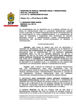 Notificación de Fallo - Gobierno del Estado de Veracruz