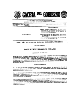Periódico Oﬁcial del Gobierno del Estado de México REGISTRO occ