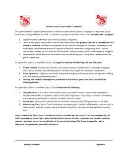 DIXON SOCCER CLUB: PARENT CONTRACT This parent contract