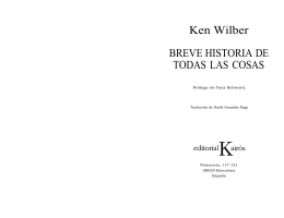 Ken Wilber BREVE HISTORIA DE TODAS LAS COSAS