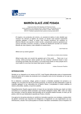 MARRÓN GLACÉ JOSÉ POSADA - IE multimedia documentation