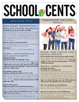 HOLIDAY SHOPPING HELPS YOUR SCHOOL
