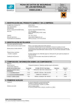 Ficha de seguridad Essiclean