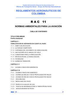RAC 11 - Normas Ambientales para la Aviación Civil