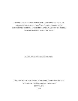 Las limitantes de construcci&oacute;n de ciudadan&iacute;a integral en miembros