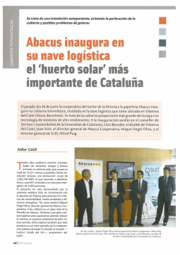 Abacus inaugura en su nave logística el `huerto solar`