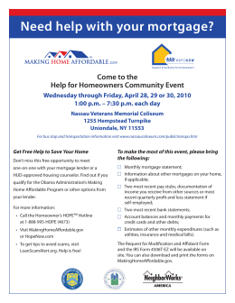 Need help with your mortgage? - Margert Community Corporation