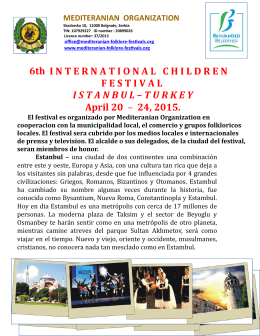6th INTERNATIONALCHILDREN FESTIVALISTANBUL – TURKEY