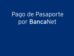 Pago de Pasaporte por BancaNet.