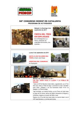 58º congreso morop en catalunya fiesta del tren en esplugues