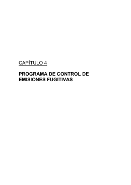 CAPÍTULO 4 PROGRAMA DE CONTROL DE EMISIONES FUGITIVAS